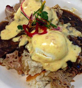 Eggs Benedict over a buttermilk biscuit and pork shoulder at Commander's Palace. Best meal ever. 