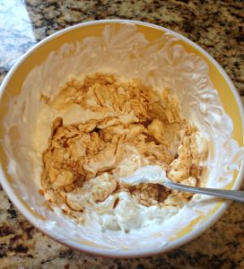 Adding the bouillon to the mix