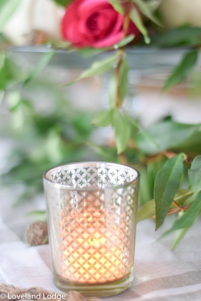 Rustic glam centerpiece