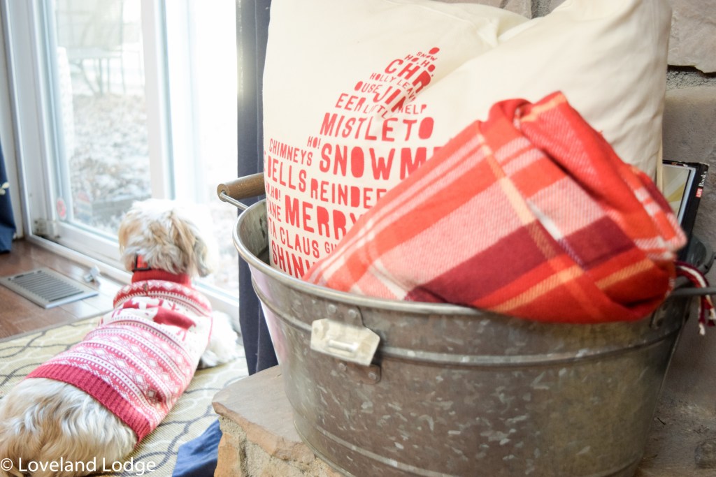 Using a scarf as a holiday blanket