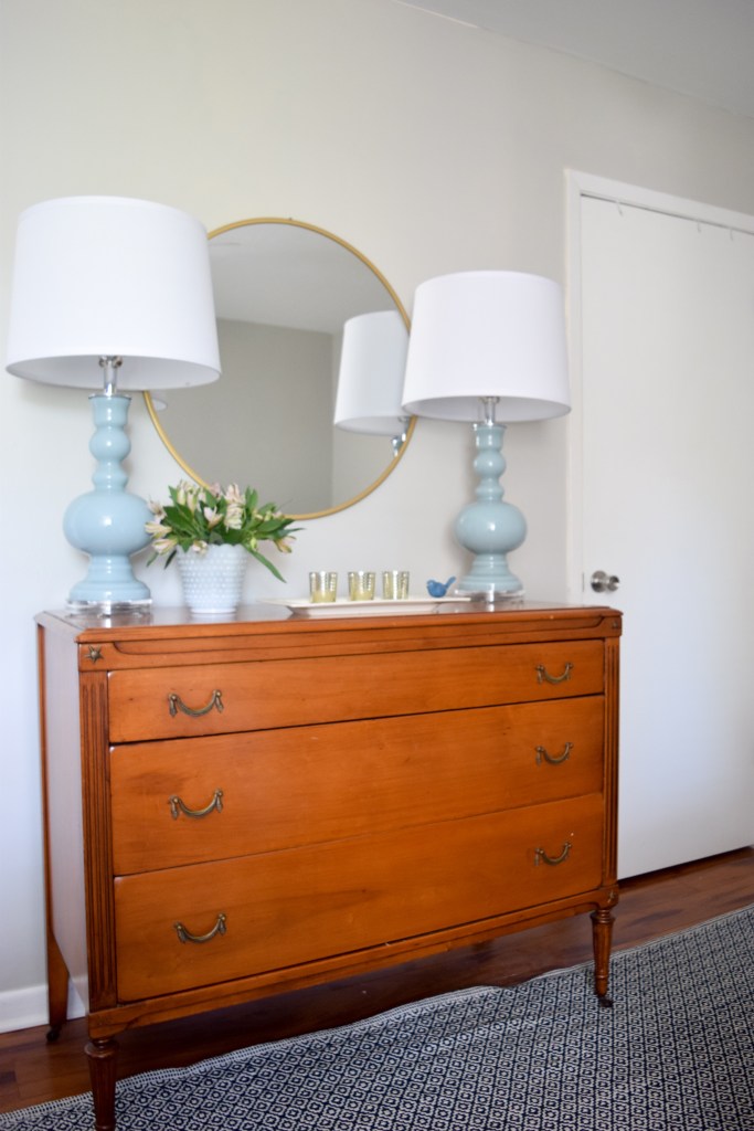 Vintage dresser in guest room